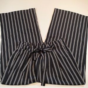 Wide Leg Paper Bag Waist Pants